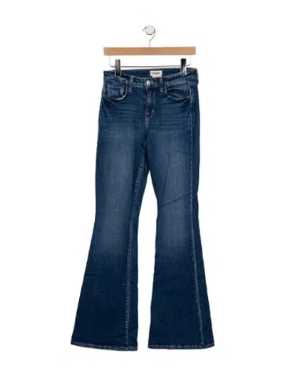 Pre-owned L'agence High-rise Flared Jeans In Blue