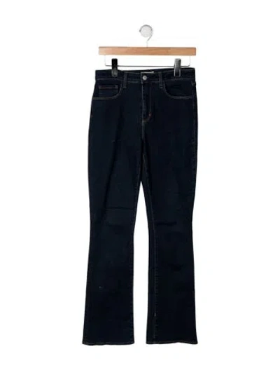 Pre-owned L'agence High-rise Flared Jeans In Blue