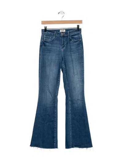 Pre-owned L'agence High-rise Flared Jeans In Blue