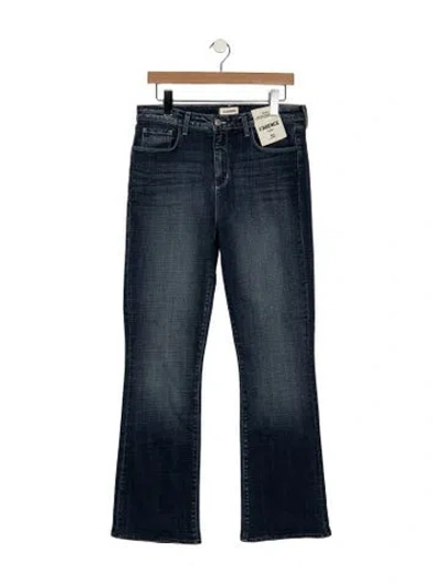 Pre-owned L'agence High-rise Flared Jeans In Blue