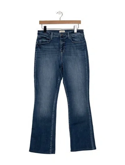 Pre-owned L'agence High-rise Flared Jeans In Blue