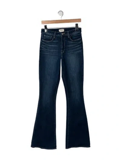Pre-owned L'agence High-rise Flared Jeans In Blue