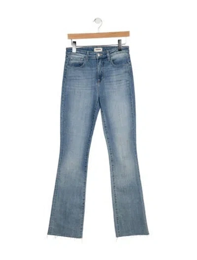Pre-owned L'agence High-rise Flared Jeans In Blue