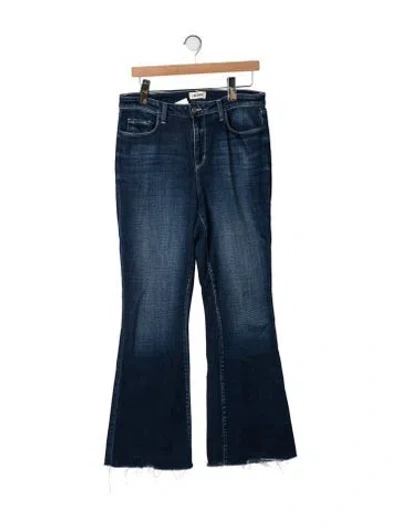 Pre-owned L'agence High-rise Flared Jeans In Blue