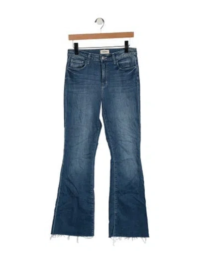 Pre-owned L'agence High-rise Flared Jeans In Blue