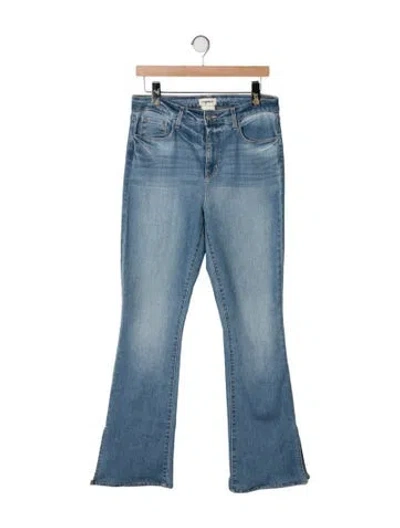 Pre-owned L'agence High-rise Flared Jeans In Blue