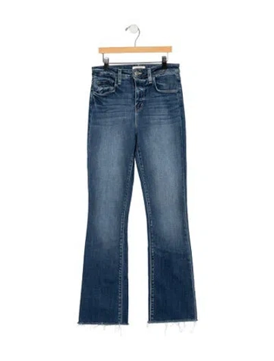 Pre-owned L'agence High-rise Flared Jeans In Blue