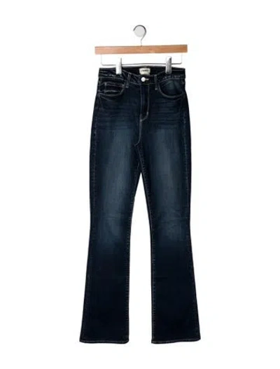 Pre-owned L'agence High-rise Flared Jeans In Blue