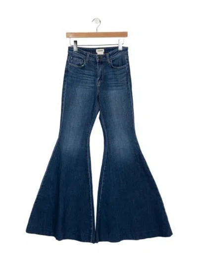 Pre-owned L'agence High-rise Flared Jeans In Blue