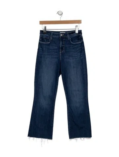 Pre-owned L'agence High-rise Flared Jeans In Blue