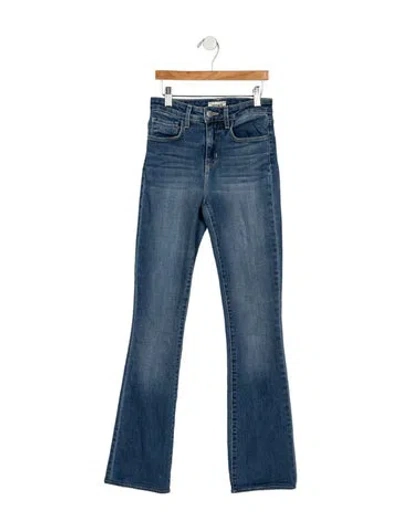 Pre-owned L'agence High-rise Flared Jeans In Blue