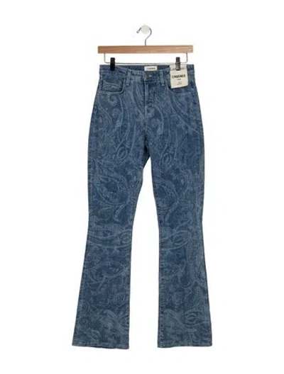 Pre-owned L'agence High-rise Flared Jeans In Blue