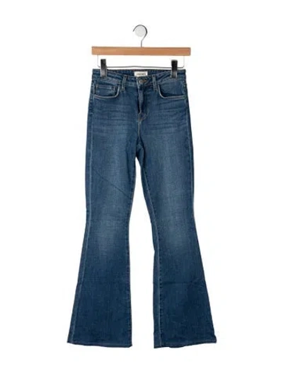 Pre-owned L'agence High-rise Flared Jeans In Blue