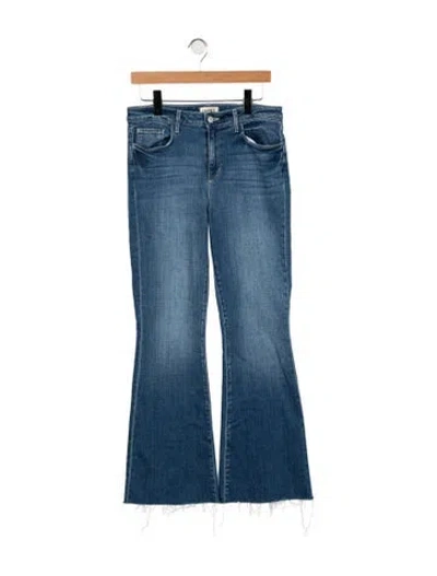 Pre-owned L'agence High-rise Flared Jeans In Blue
