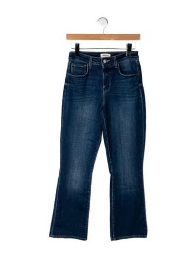 Pre-owned L'agence High-rise Flared Jeans In Blue