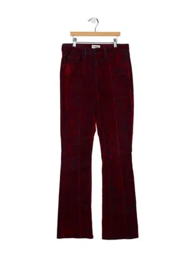 Pre-owned L'agence High-rise Flared Jeans In Blue/red