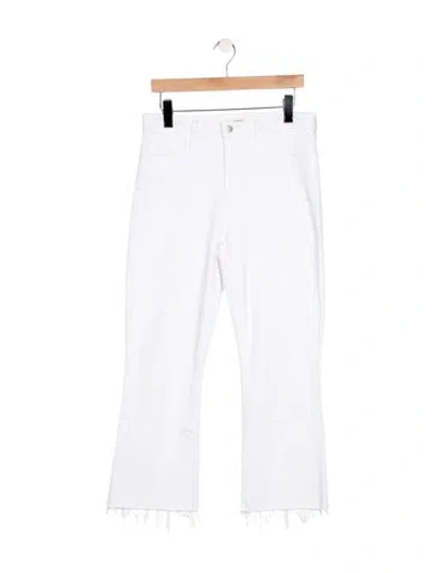 Pre-owned L'agence High-rise Flared Jeans In Blue/white