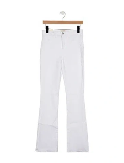 Pre-owned L'agence High-rise Flared Jeans In Blue/white