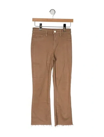 Pre-owned L'agence High-rise Flared Jeans In Brown