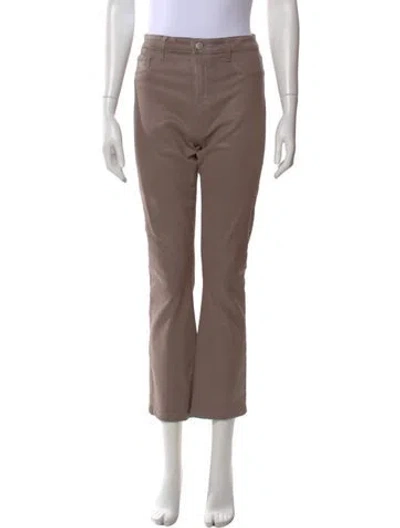 Pre-owned L'agence High-rise Flared Jeans In Brown