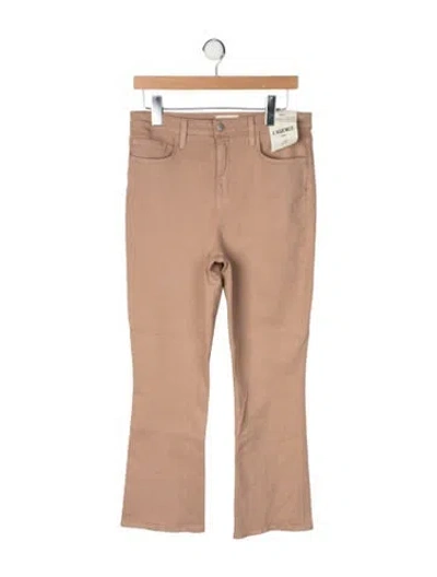 Pre-owned L'agence High-rise Flared Jeans In Brown