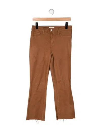Pre-owned L'agence High-rise Flared Jeans In Brown