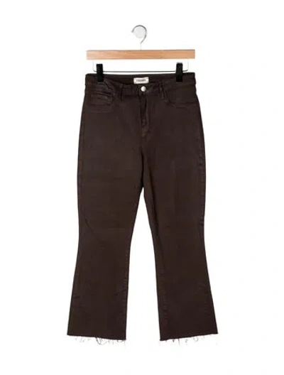 Pre-owned L'agence High-rise Flared Jeans In Brown