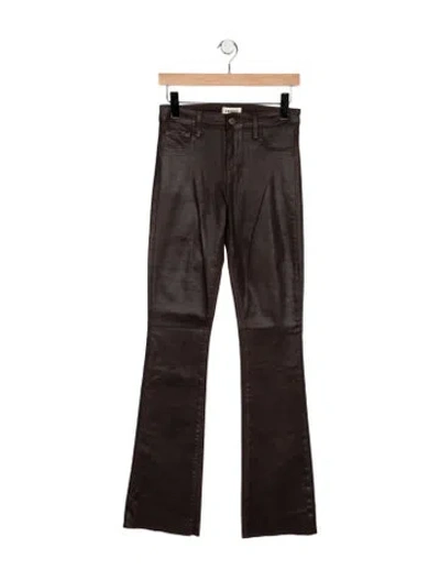 Pre-owned L'agence High-rise Flared Jeans In Brown