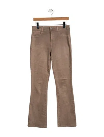 Pre-owned L'agence High-rise Flared Jeans In Brown