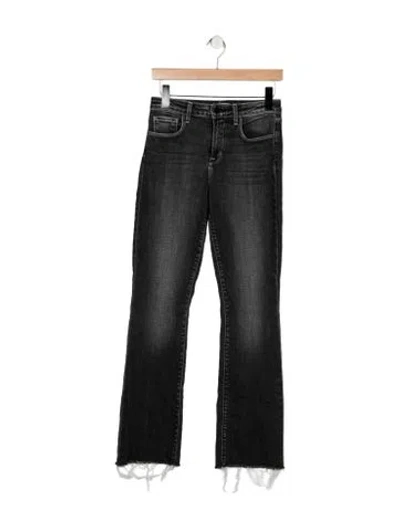 Pre-owned L'agence High-rise Flared Jeans In Gray