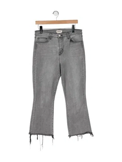 Pre-owned L'agence High-rise Flared Jeans In Gray