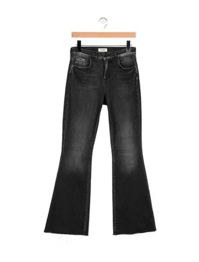 Pre-owned L'agence High-rise Flared Jeans In Gray