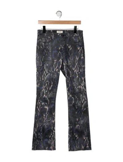 Pre-owned L'agence High-rise Flared Jeans In Gray