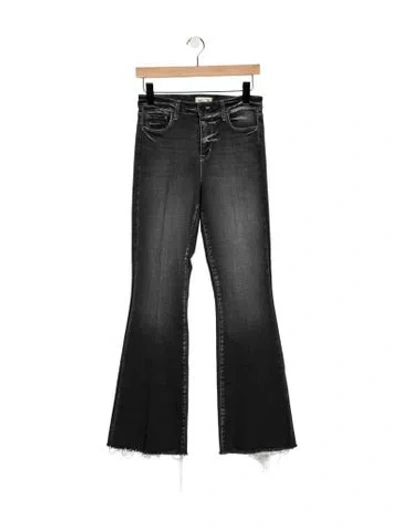 Pre-owned L'agence High-rise Flared Jeans In Gray