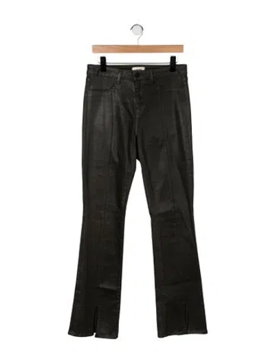 Pre-owned L'agence High-rise Flared Jeans In Green