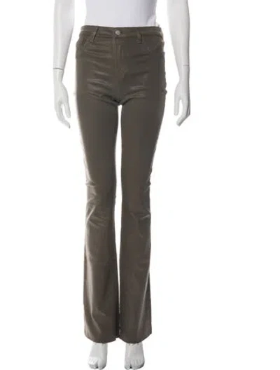 Pre-owned L'agence High-rise Flared Jeans In Green