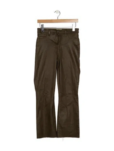 Pre-owned L'agence High-rise Flared Jeans In Green