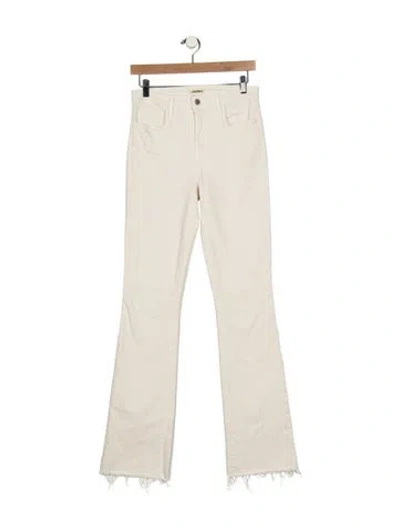 Pre-owned L'agence High-rise Flared Jeans In Neutral