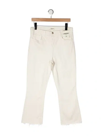 Pre-owned L'agence High-rise Flared Jeans In Neutral
