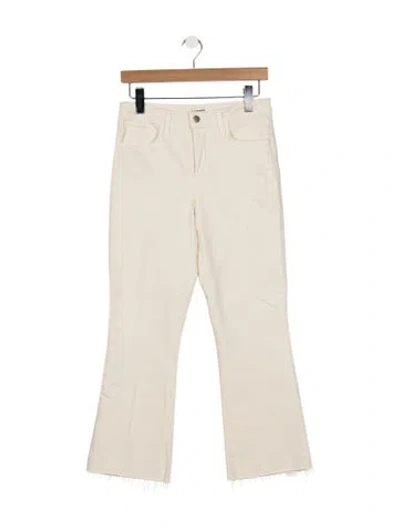 Pre-owned L'agence High-rise Flared Jeans In Neutral