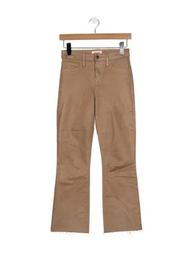 Pre-owned L'agence High-rise Flared Jeans In Neutral