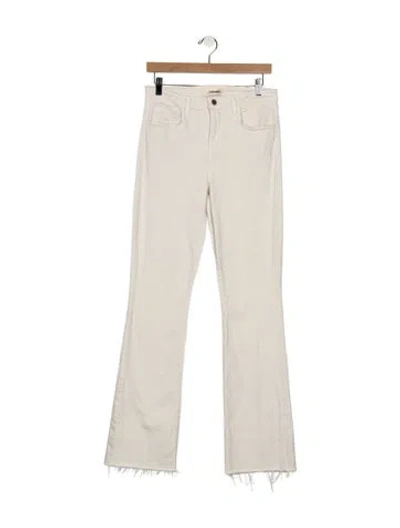 Pre-owned L'agence High-rise Flared Jeans In Neutral