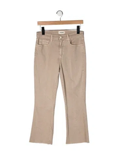 Pre-owned L'agence High-rise Flared Jeans In Neutral