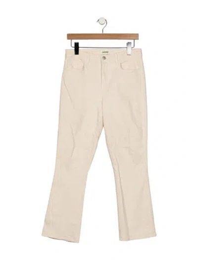 Pre-owned L'agence High-rise Flared Jeans In Neutral