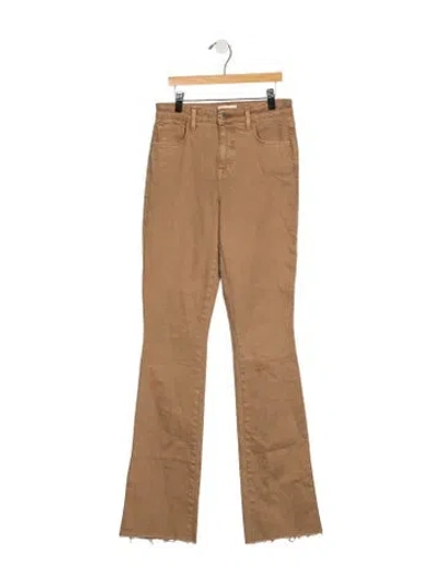 Pre-owned L'agence High-rise Flared Jeans In Neutral
