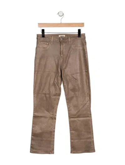 Pre-owned L'agence High-rise Flared Jeans In Neutrals