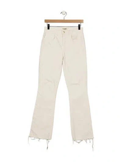 Pre-owned L'agence High-rise Flared Jeans In Neutrals