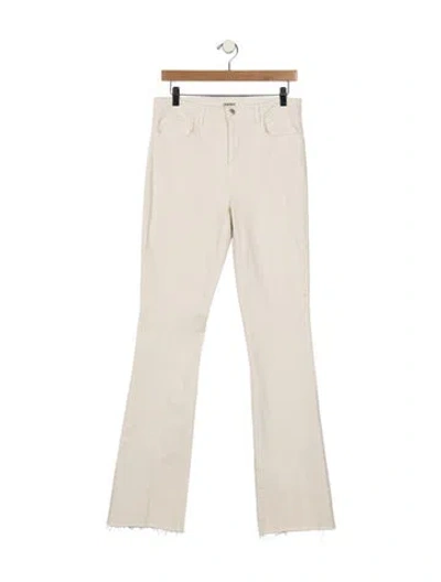 Pre-owned L'agence High-rise Flared Jeans In Neutrals