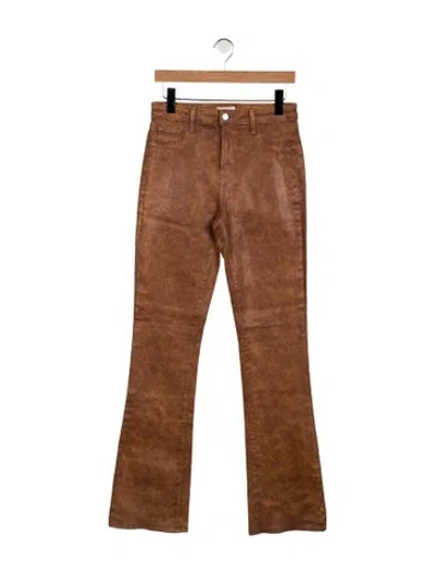 Pre-owned L'agence High-rise Flared Jeans In Neutrals