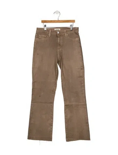 Pre-owned L'agence High-rise Flared Jeans In Neutrals